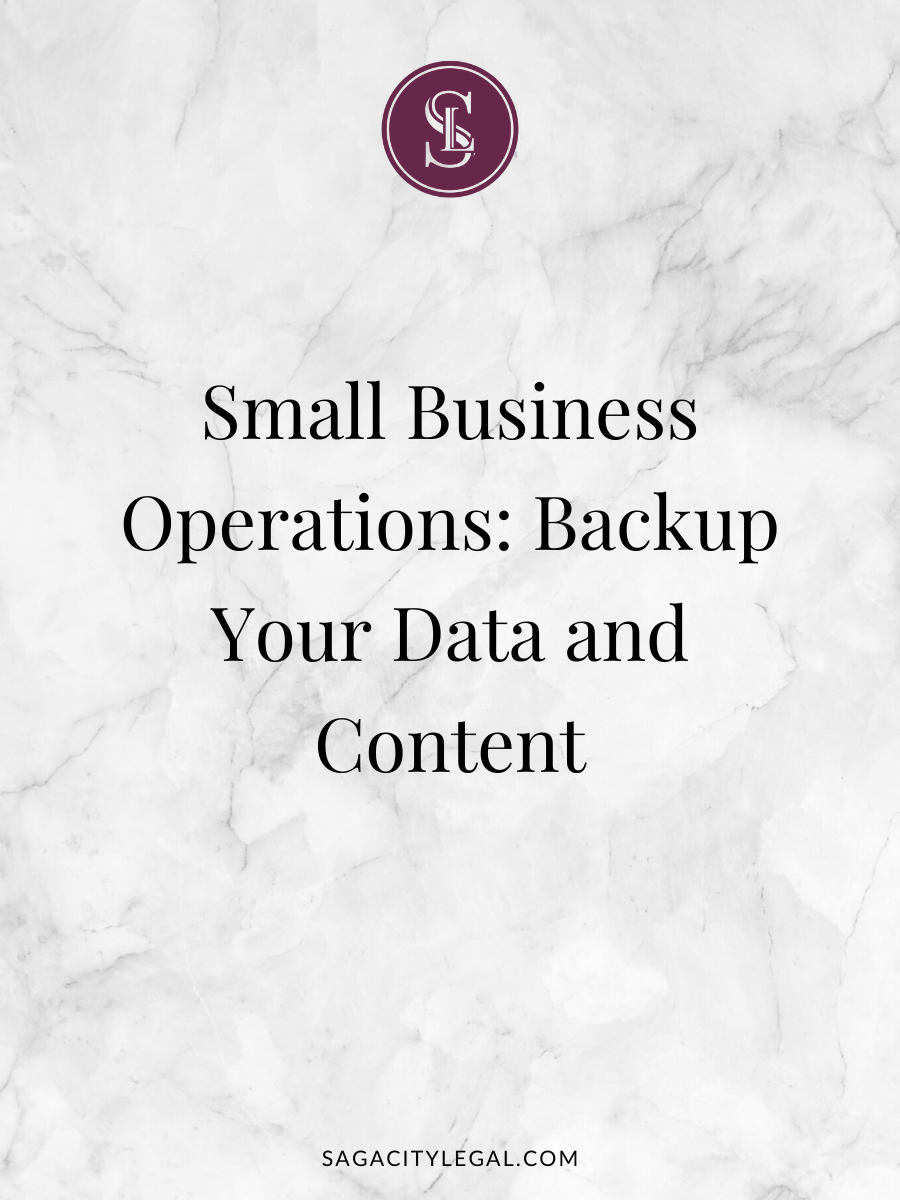 backup your data and content